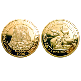 DEVILS TOWER GOLD COIN