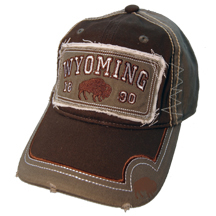 WYOMING DISTRESSED PATCH HAT