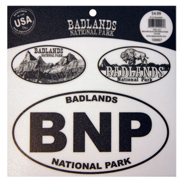 BADLANDS BLACK AND WHITE STICKER COLLAGE