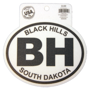 BLACK HILLS BLACK AND WHITE STICKER