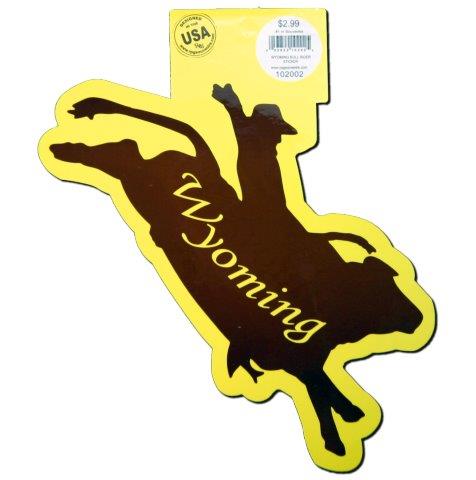 WYOMING BULL RIDER STICKER