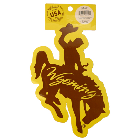 WYOMING BUCKING BRONC RIGHT FACE STICKER
