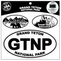 GRAND TETON BLACK AND WHITE COLLAGE STICKER