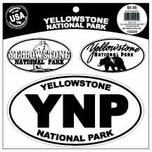 YELLOWSTONE BLACK AND WHITE COLLAGE STICKER