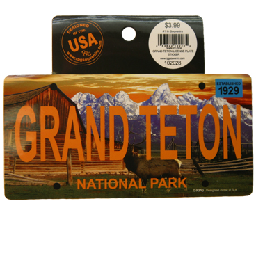 GRAND TETON LICENSE PLATE STICKER