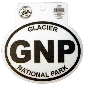 GLACIER BLACK AND WHITE STICKER
