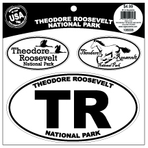 NORTH DAKOTA ROOSEVELT BLACK & WHITE COLLAGE STICKER
