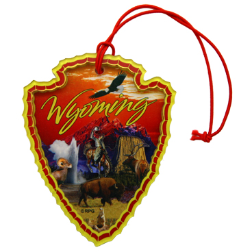 WYOMING 3-D ACRYLIC ORNAMENT