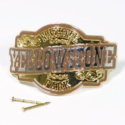 YELLOWSTONE SPARKLE SCRIPT WALKING STICK EMBLEM