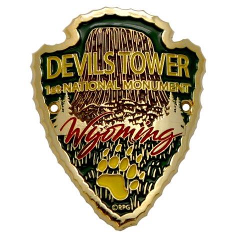 DEVILS TOWER ARROWHEAD WALKING STICK EMBLEM