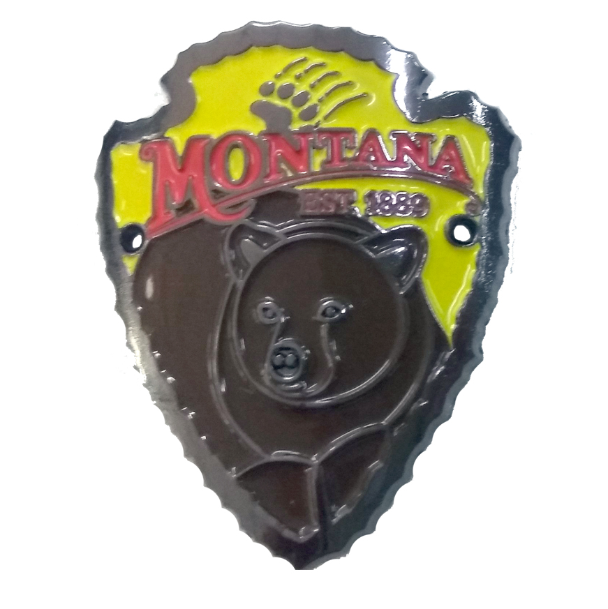 MONTANA  ARROWHEAD ..WALKING STICK EMBLEM