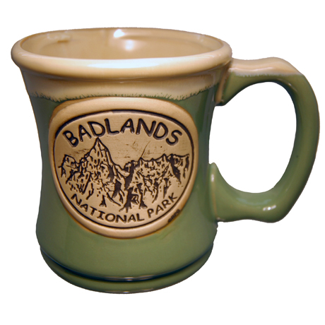BADLANDS GLAZED MUG WITH EMBOSSED LOGO