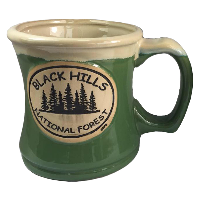 BLACK HILLS GLAZED MUG WITH EMBOSSED LOGO