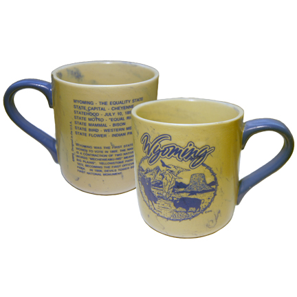 WYOMING BLUE MARBLE HISTORY MUG