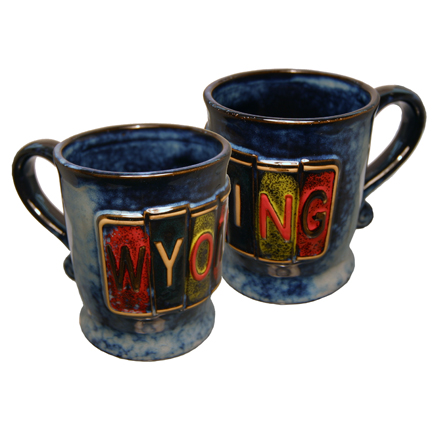 WYOMING LICENSE PLATE MUG