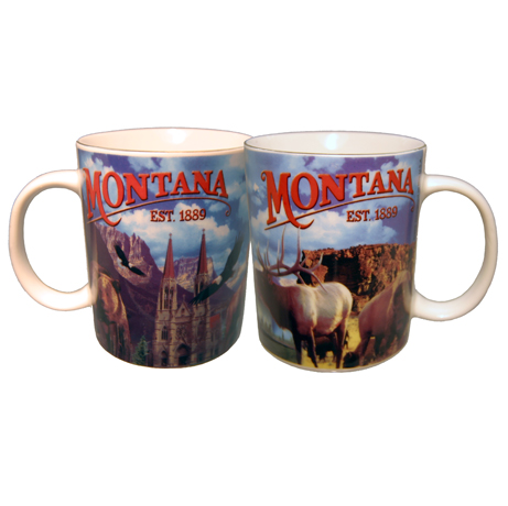 MONTANA LINE MUG WITH GOLD RIM