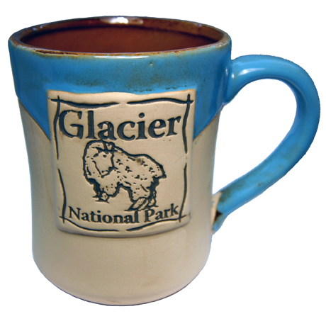 GLACIER GLAZED MUG WITH EMBOSSED LOGO