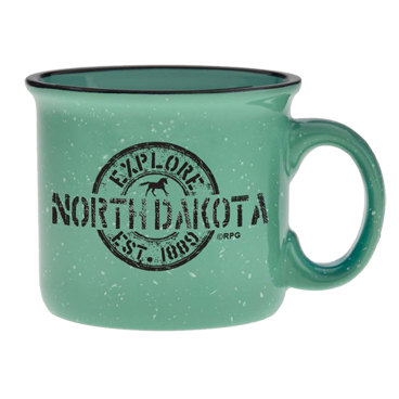 NORTH DAKOTA CERAMIC CAMPER MUG