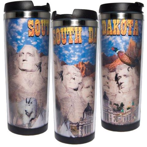 SOUTH DAKOTA LENTICULAR STAINLESS STEEL THERMAL MUG