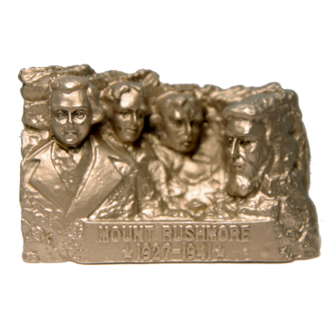 PEWTER MOUNT RUSHMORE LARGE STATUE