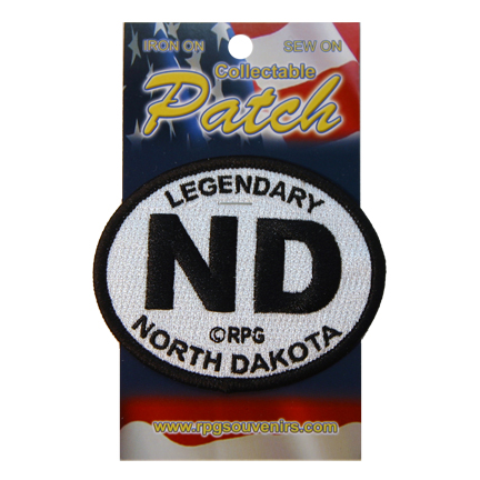NORTH DAKOTA BLACK AND WHITE PATCH