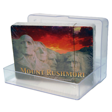 MOUNT RUSHMORE SUNSET ACRYLIC BOX PLAYING CARDS