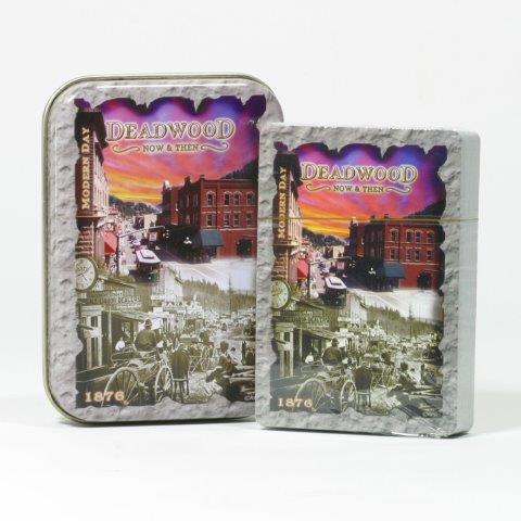 DEADWOOD THEN/NOW METAL BOX PLAYING CARDS