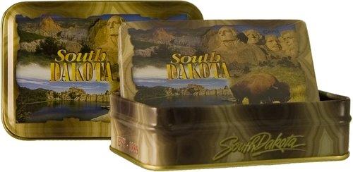 SOUTH DAKOTA 4-VIEW METAL BOX PLAYING CARDS