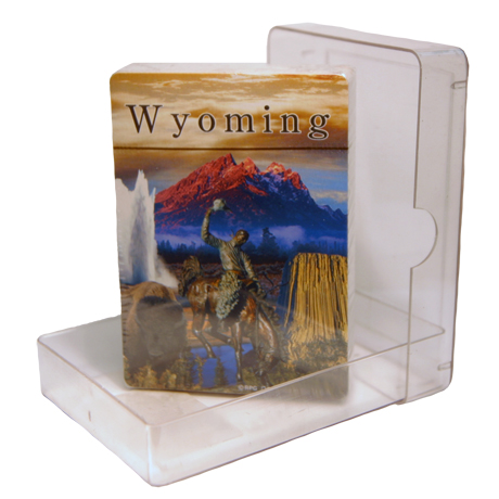 WYOMING LINE ACRYLIC BOX PLAYING CARDS