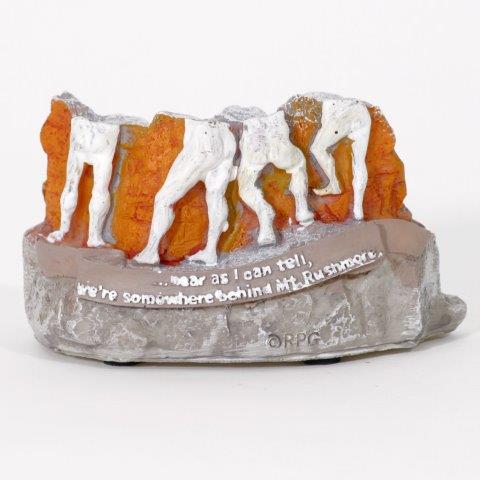 BEHIND MOUNT RUSHMORE POLY STATUE