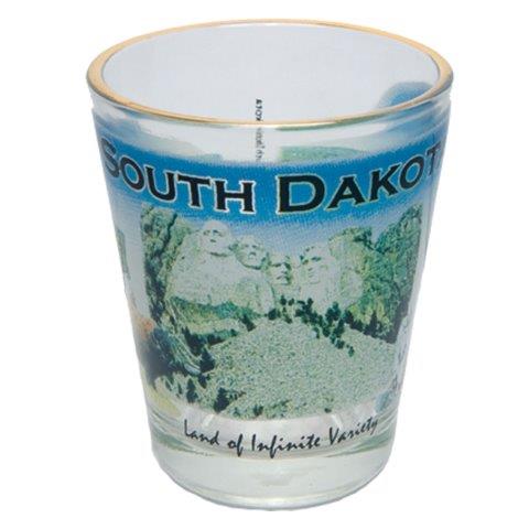 SOUTH DAKOTA 4-COLOR PHOTO SHOT WITH GOLD RIM