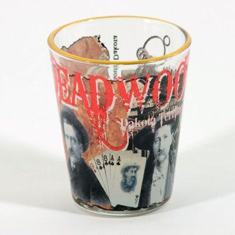 DEADWOOD WILD BILL SHOT WITH GOLD RIM