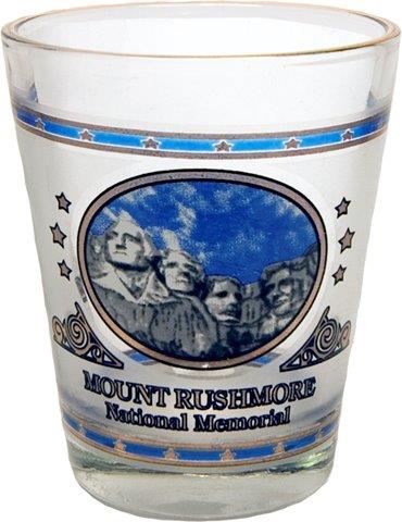 MOUNT RUSHMORE GOLD STARS SHOT WITH GOLD RIM
