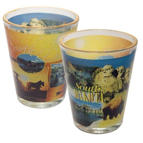 SOUTH DAKOTA 4-VIEW PHOTO SHOT WITH GOLD RIM