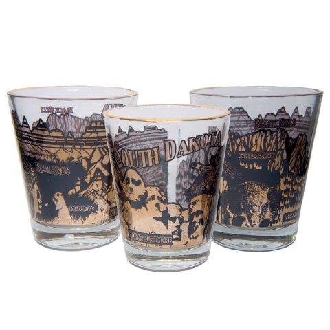 SOUTH DAKOTA GOLD WRAP SHOT WITH GOLD RIM