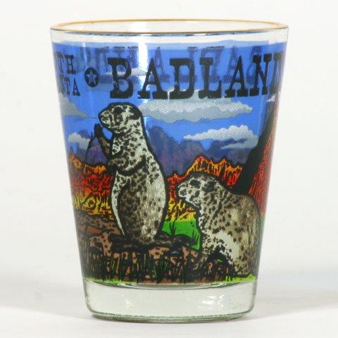 BADLANDS PRAIRIE DOG SHOT WITH GOLD RIM