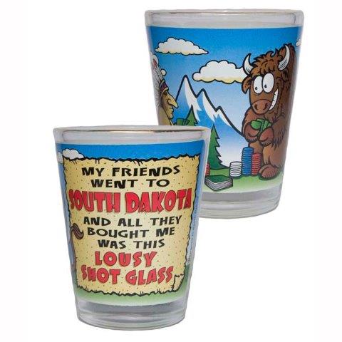 SOUTH DAKOTA LOUSY SHOT WITH GOLD RIM