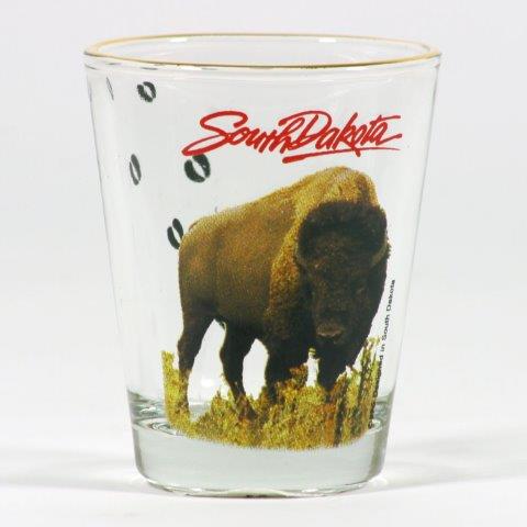 SOUTH DAKOTA BUFFALO TRACKS SHOT WITH GOLD RIM