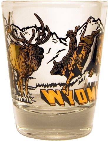 WYOMING GOLD COLLAGE SHOT WITH GOLD RIM