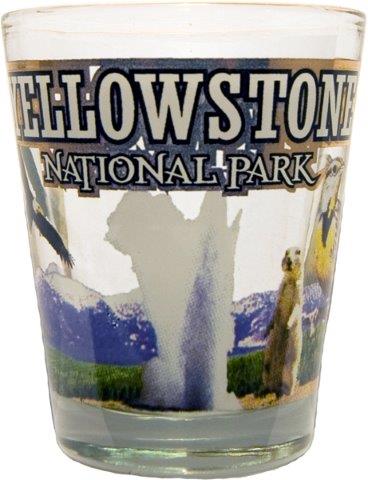 YELLOWSTONE 4-COLOR PHOTO SHOT WITH GOLD RIM