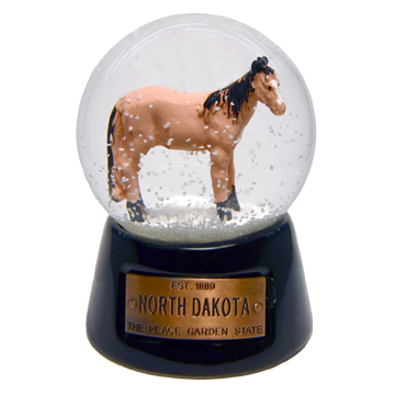 NORTH DAKOTA PLAQUE 65MM WATERBALL