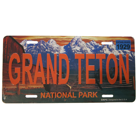 GRAND TETON LICENSE PLATE