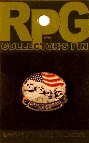 MOUNT RUSHMORE WITH FLAG TAC