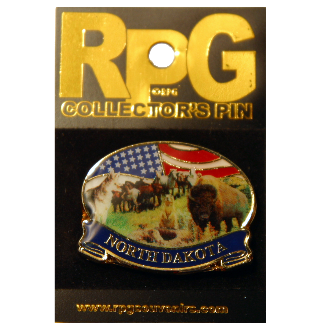 NORTH DAKOTA WITH FLAG TAC