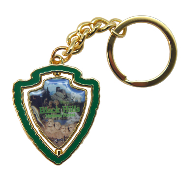 BLACK HILLS ARROWHEAD PHOTO SPINNER KEYCHAIN