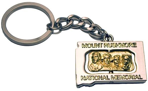MOUNT RUSHMORE NICKEL SPINNER KEYCHAIN