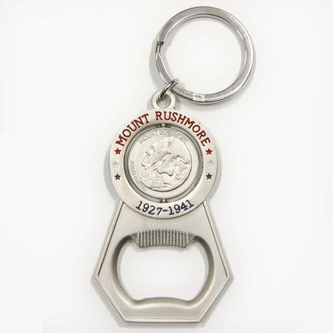 MOUNT RUSHMORE QUARTER BOTTLE OPENER KEYCHAIN