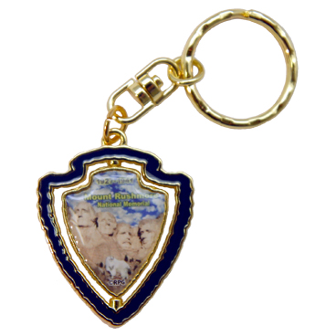 MOUNT RUSHMORE ARROWHEAD PHOTO SPINNER KEYCHAIN