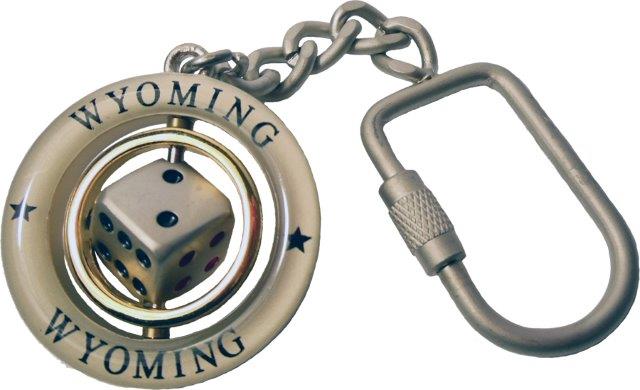 WYOMING DICE SPINNER KEYCHAIN