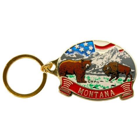 MONTANA WITH FLAG KEYCHAIN